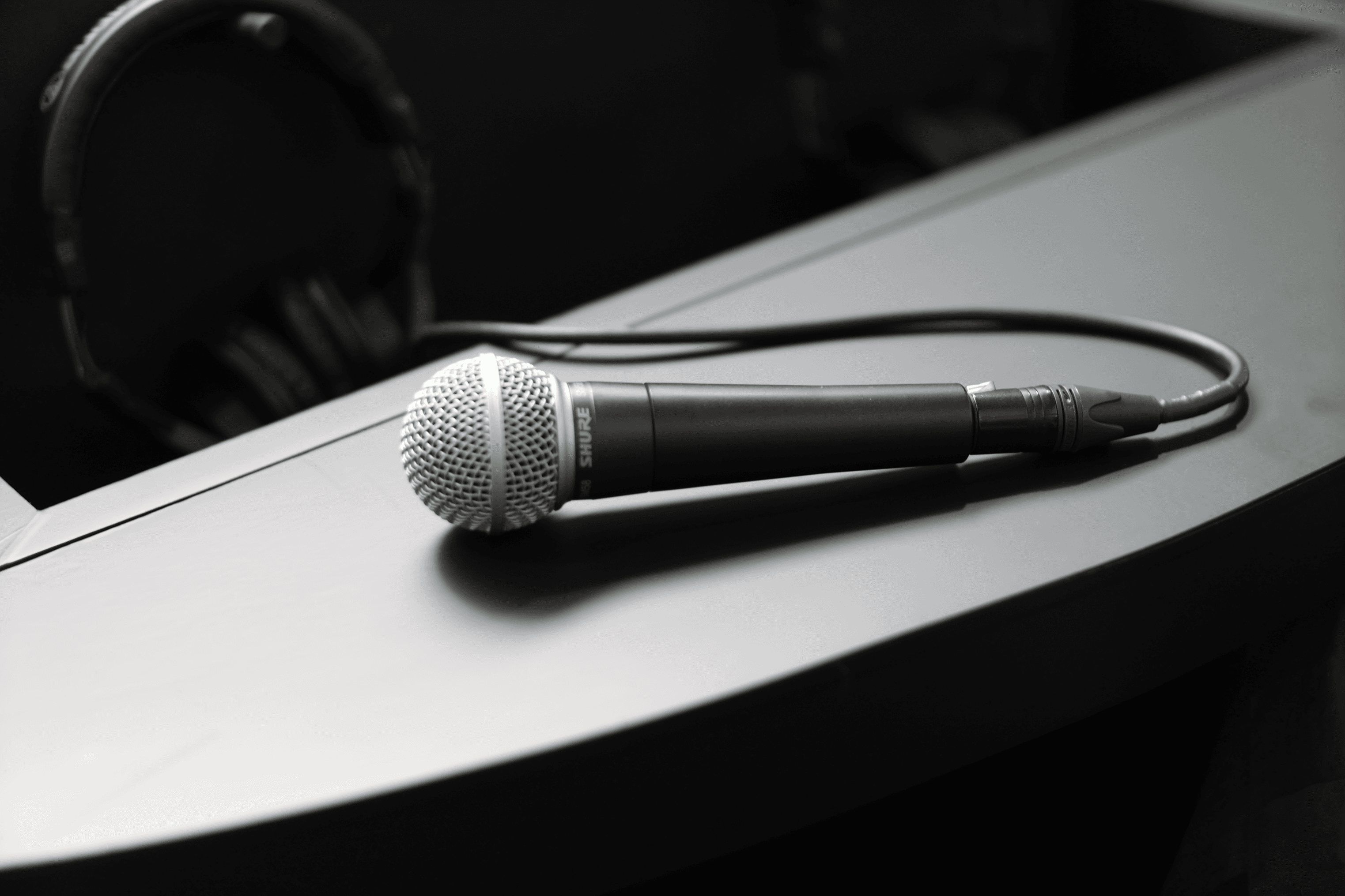 Microphone on table